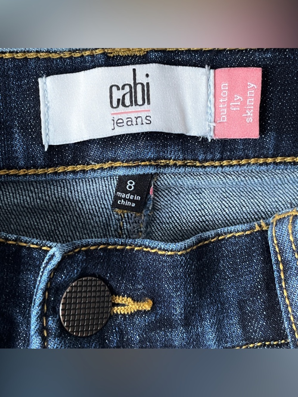 Cabi Jeans 8 Button Fly Skinny Jeans Pockets - Picture 4 of 5